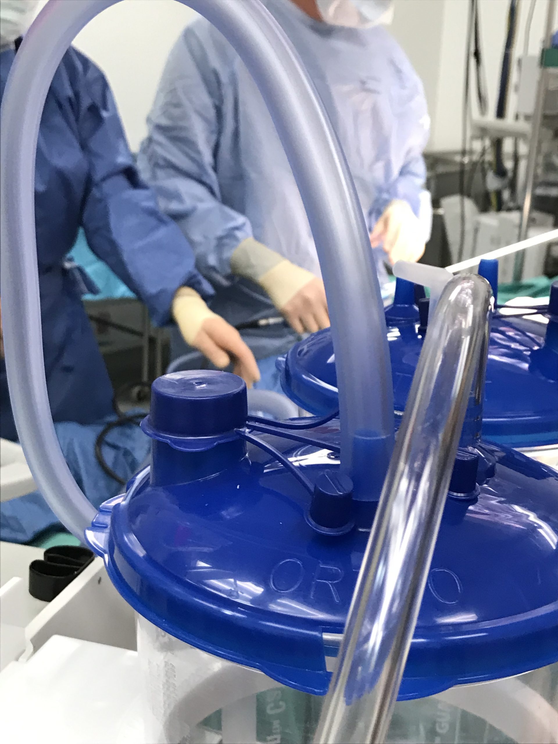 Liposuction collection tubing and cannisters