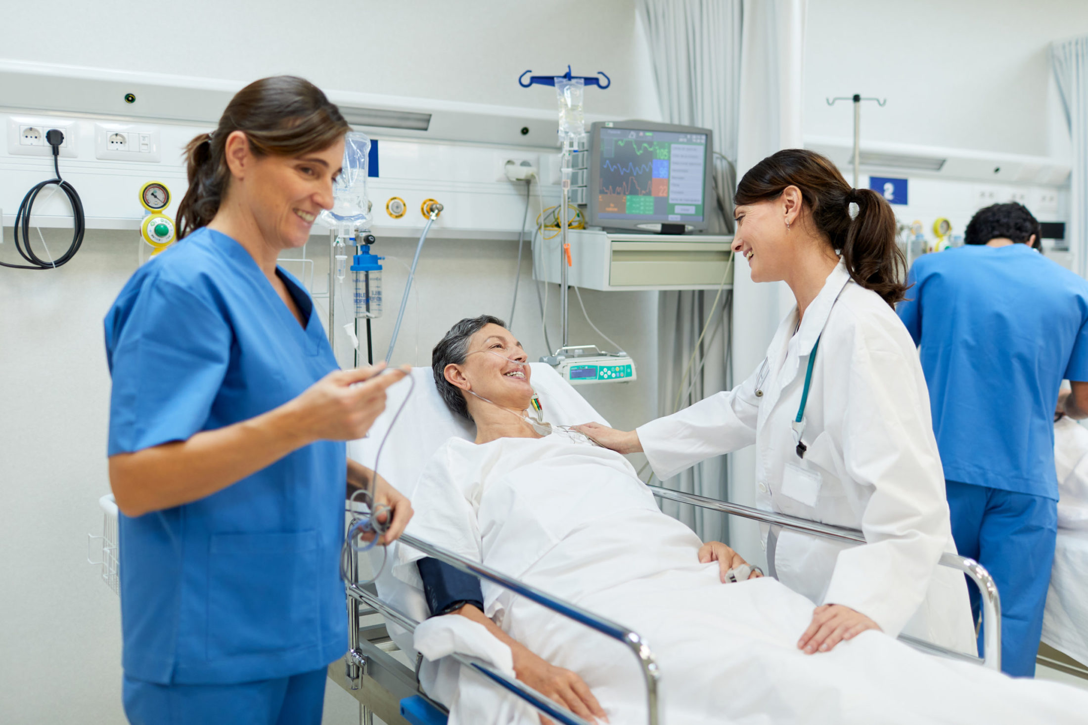 Patient in recovery room