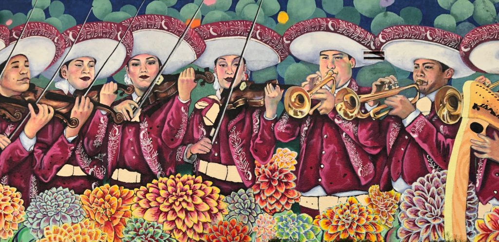 Mariachi band mural