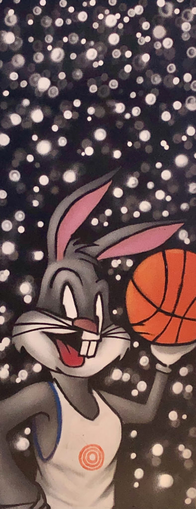 Bugs Bunny basketball mural at Trinity Park in Fort Worth