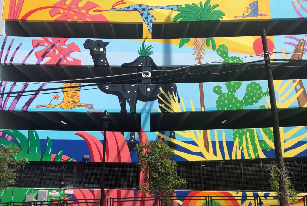 Cosmic Journey mural by Erik "Drigo" Rodriguez in the Near Southside of Fort Worth, TX