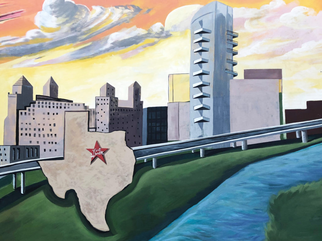 Mural of Fort Worth, Texas by Brad Smith