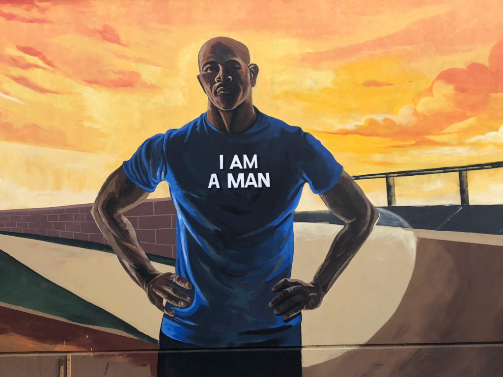 I Am A Man mural by Brad Smith in Fort Worth, TX