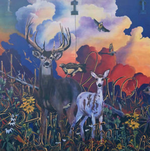 Trinity Trails 14 Selah mural - deer