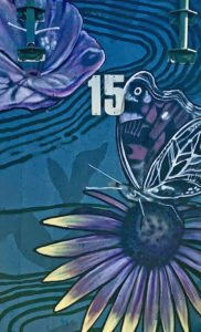 Trinity Trails 15 Keep Floating On mural - butterfly