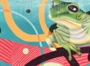 Trinity Trails 30A Alive and Kicking mural - frog