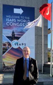 Fort Worth plastic surgeon Dr. Kunkel by ISAPS poster in Istanbul
