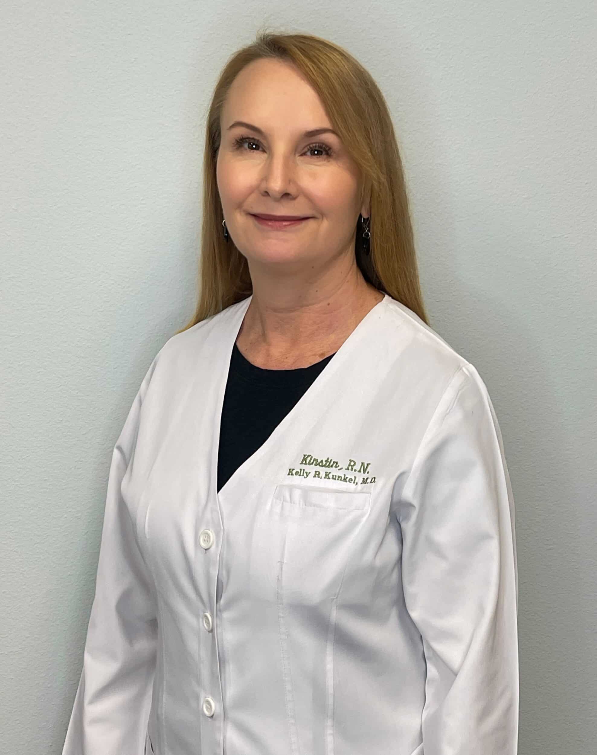 Registered nurse Kirstin in the office of Fort Worth Texas plastic surgeon Dr. Kunkel